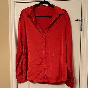 Elegant Red Women's Blouse